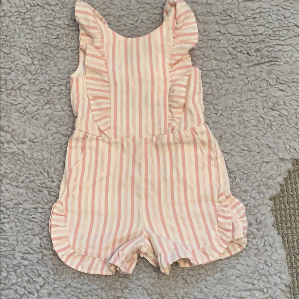 Genuine Kids from OshKosh - Pink Striped Romper 🎀